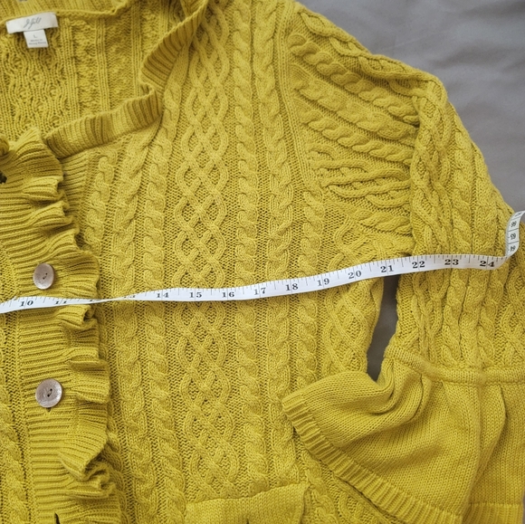 J. Jill Mustard Cardigan Size Large - Picture 5 of 11